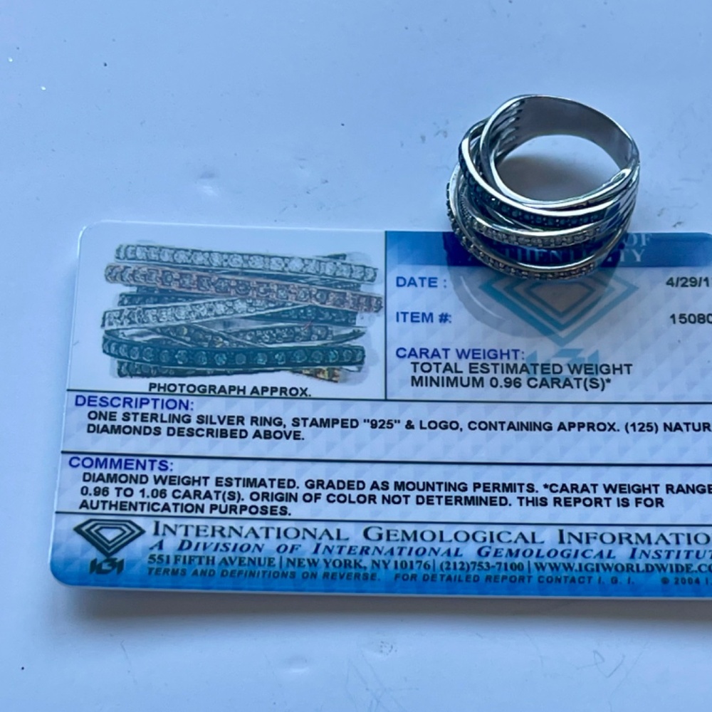 Crossover Multicolored Diamond Ring - image 4